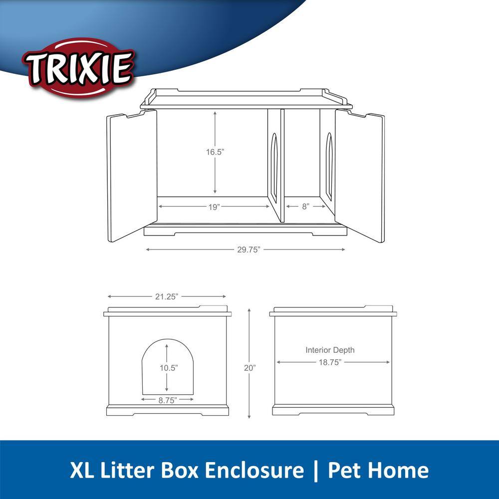 TRIXIE Wooden Pet House XL and Litter Box