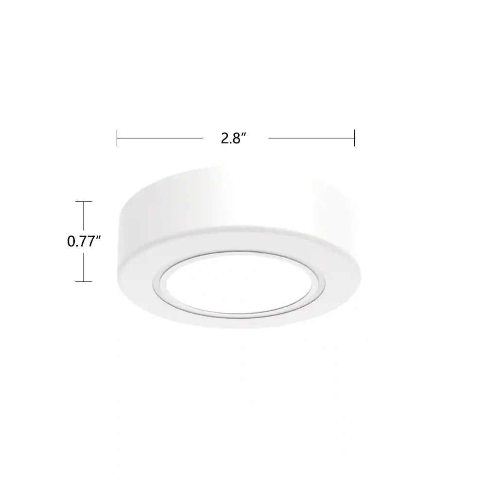 None 3-Light Plug-In LED White Puck Light Kit