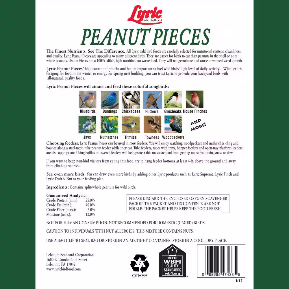 Lyric 15 lbs. Peanut Pieces Wild Bird Food