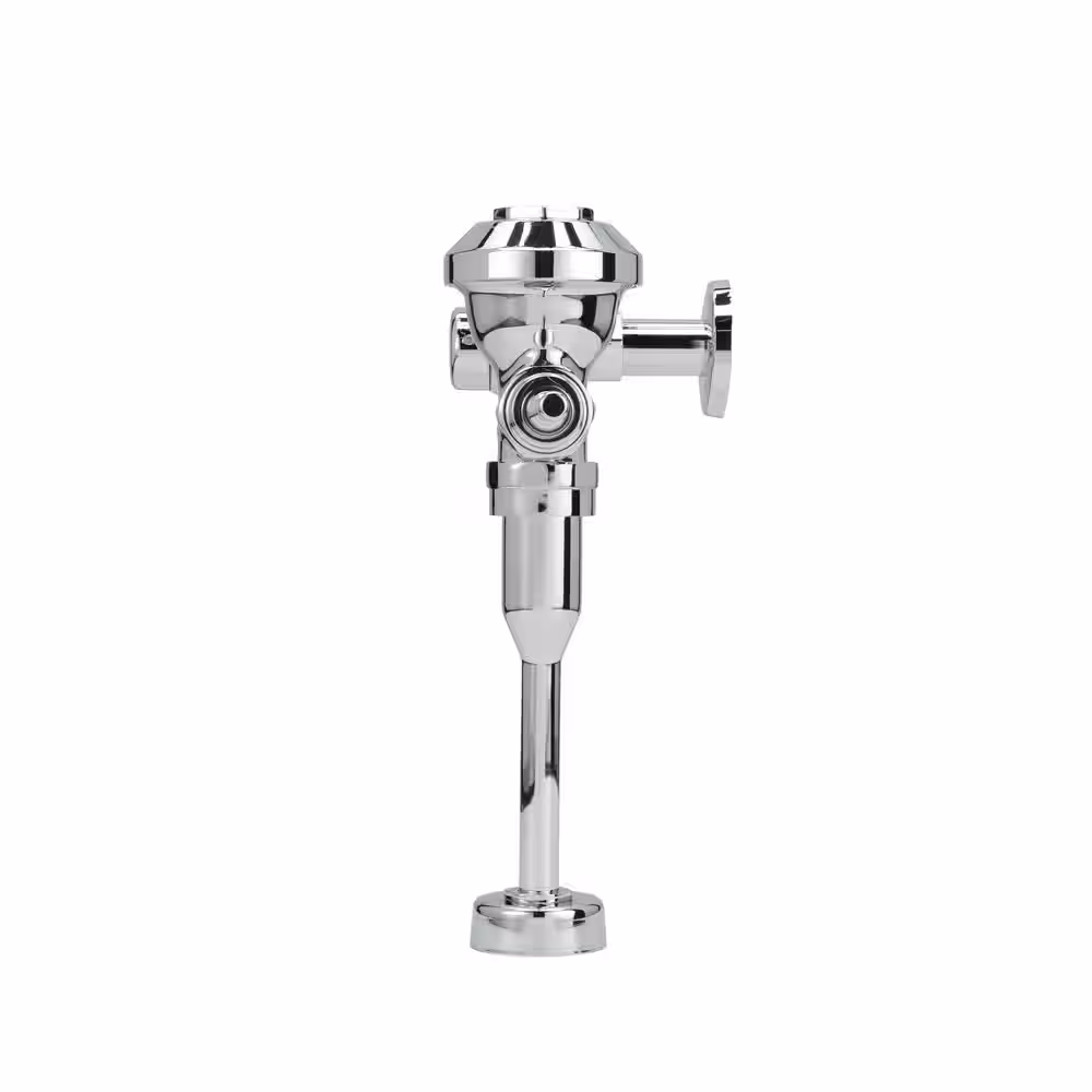 Zurn Aquaflush Exposed Manual Diaphragm Flush Valve with 0.5 GPF, Sweat Solder Kit, and Cast Wall Flange in Chrome