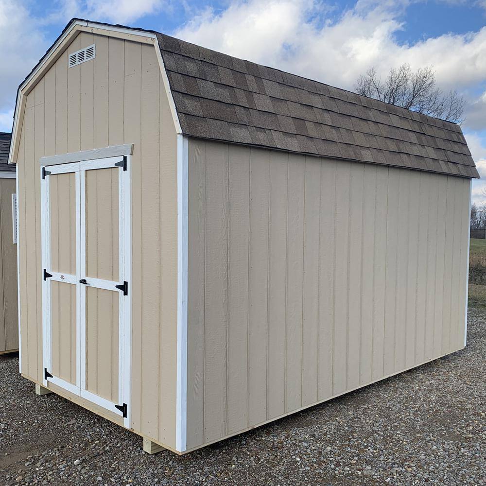 LITTLE COTTAGE CO. Value Gambrel 8 ft. x 10 ft. Wood Storage Building Precut Kit with 6 ft. Sidewalls