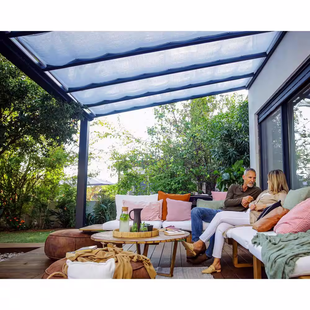 CANOPIA by PALRAM Stockholm 11 ft. x 12 ft. White Patio Cover Shade