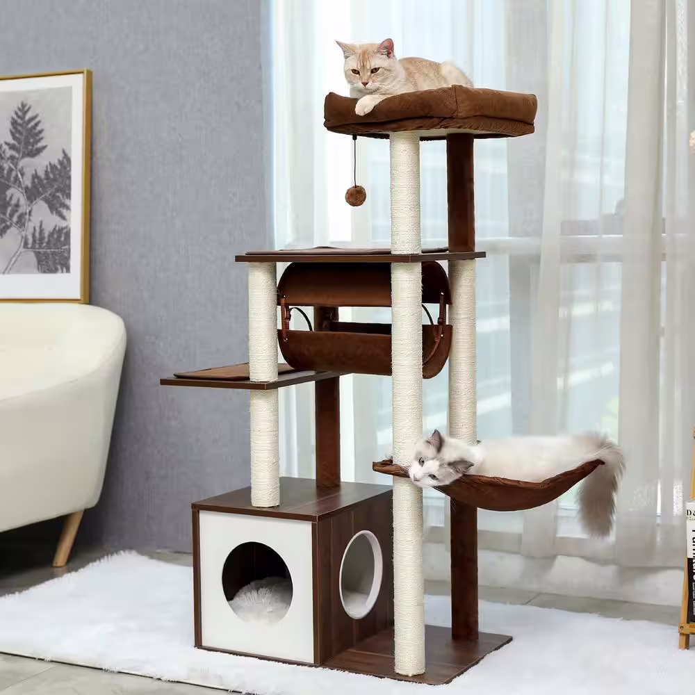 Foobrues Modern Cat Tree Furniture Pet Cat Scratching Posts and Trees