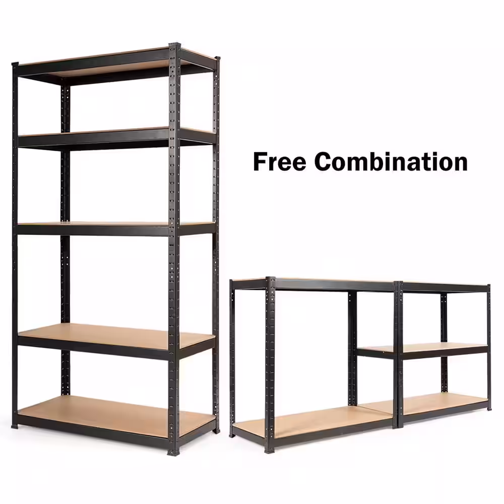 Costway Heavy Duty Steel 72 in. 5-Level Garage Shelf Metal Storage Adjustable Shelves Unit