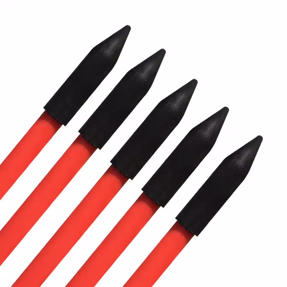 None 48 in. x 3/10 in. Red Plastic Hollow Snow Marker (20-Pack)