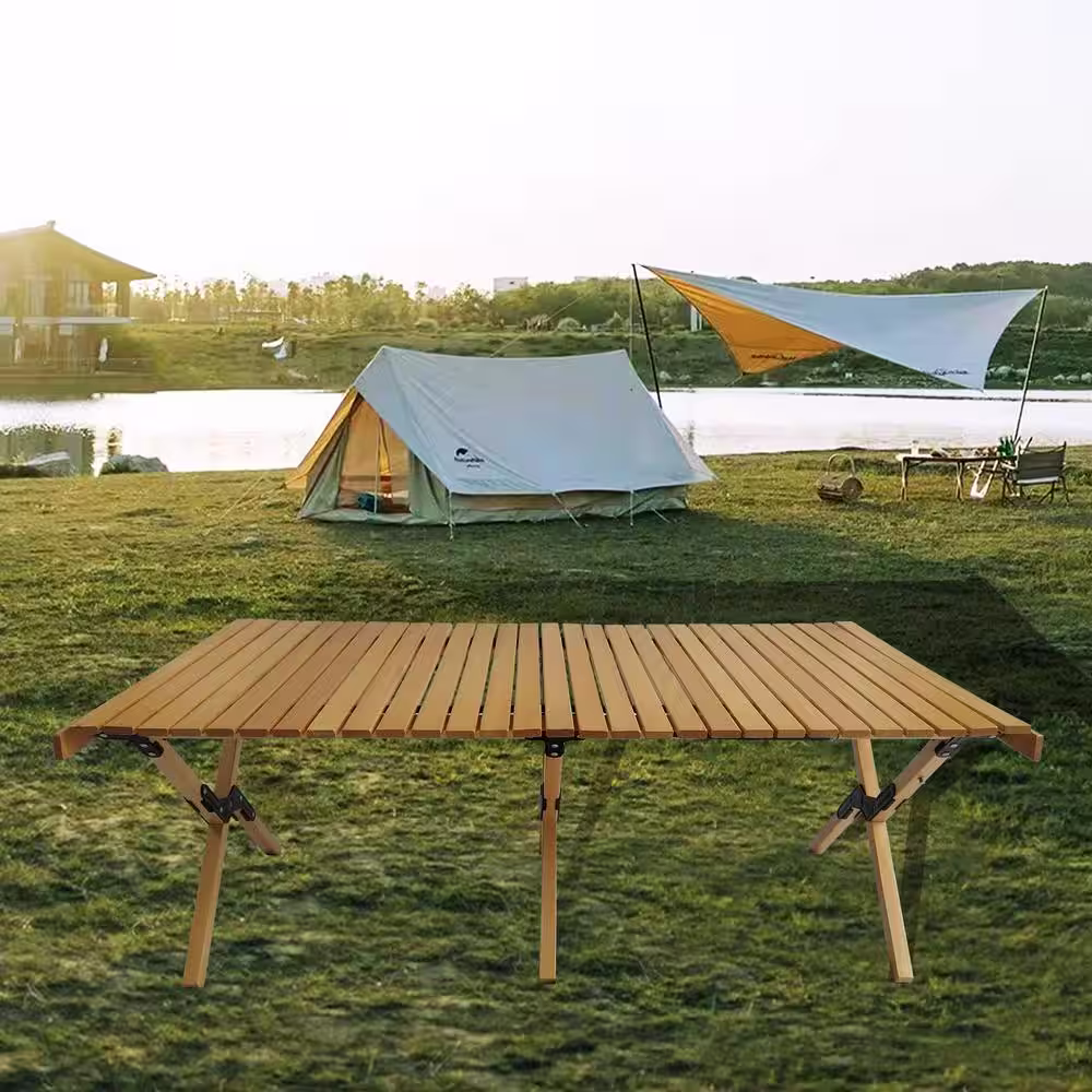 None 47 in. Multi-Function Wood Foldable Portable Picnic Table Seats 4-People for Outdoor Camping