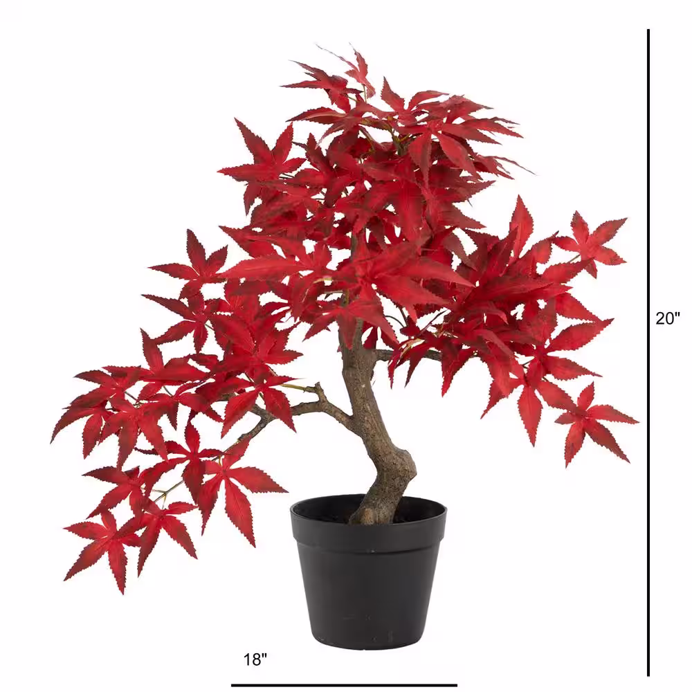 Nearly Natural 20 in. Artificial Autumn Maple Bonsai