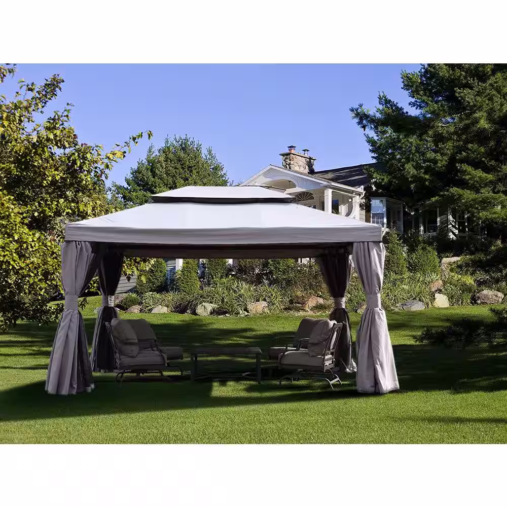 CASAINC 13 ft. W x 10 ft. D Metal Patio Gazebo