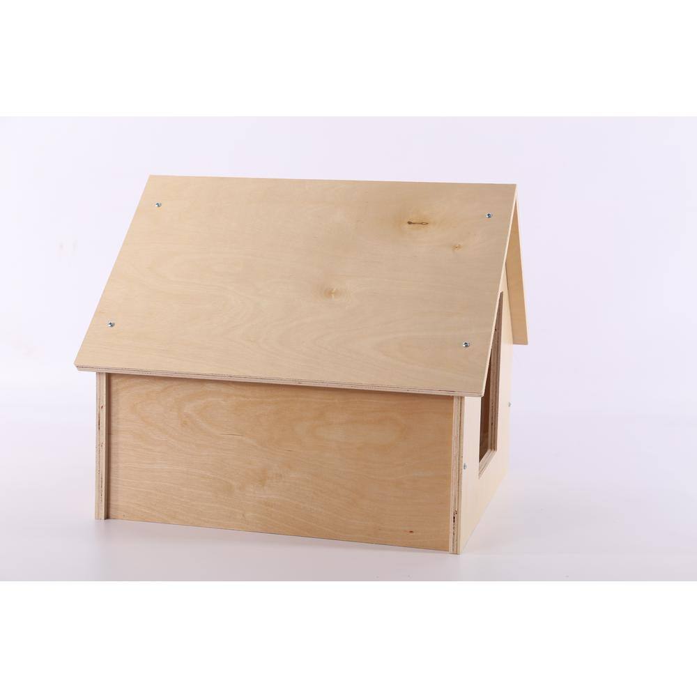 K and H Pet Products Natural Wood Birchwood Manor Kitty Home (Unheated) - 18 in. x 16 in. x 15 in.