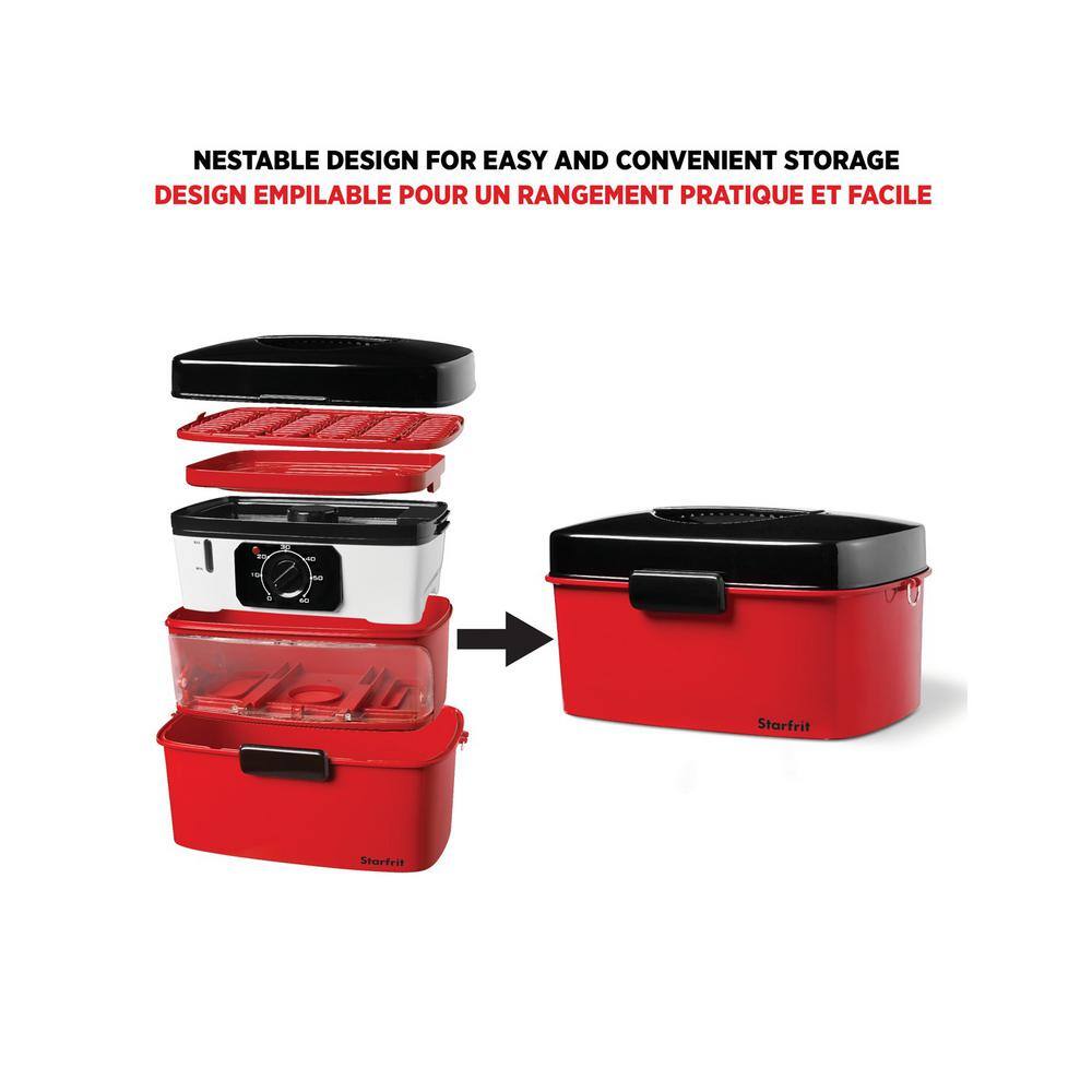 Starfrit Red Electric Hot Dog Steamer