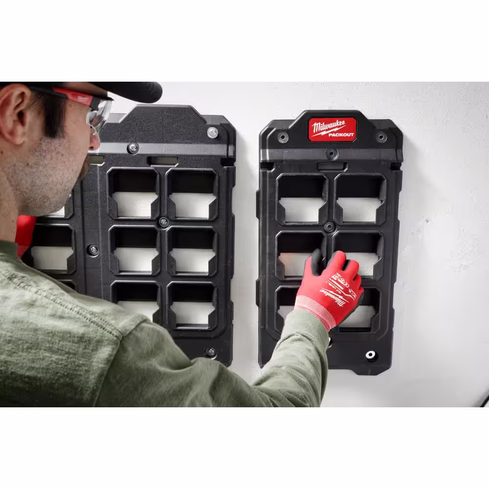 Milwaukee Packout Compact Wall Plate 20 in. H x 10.25 in. W Slat Wall Panel (2 Pack)