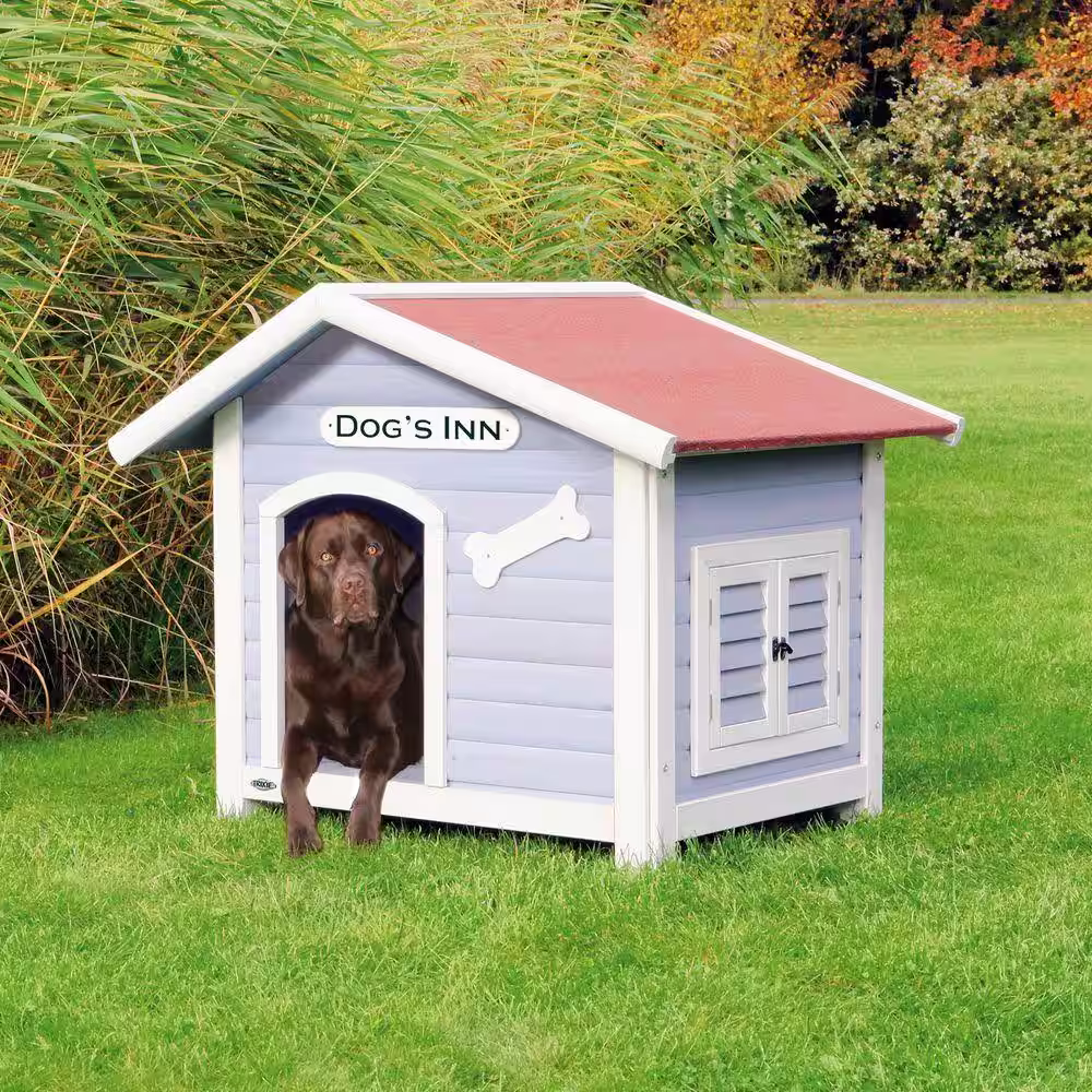 TRIXIE Dog's Inn Dog House in Blue/White
