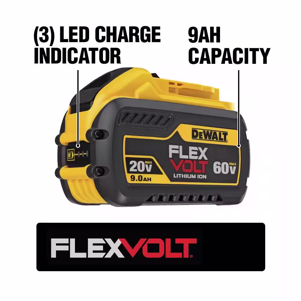 DEWALT FLEXVOLT 20V/60V MAX Lithium-Ion 9.0Ah Battery Pack (4-Pack)