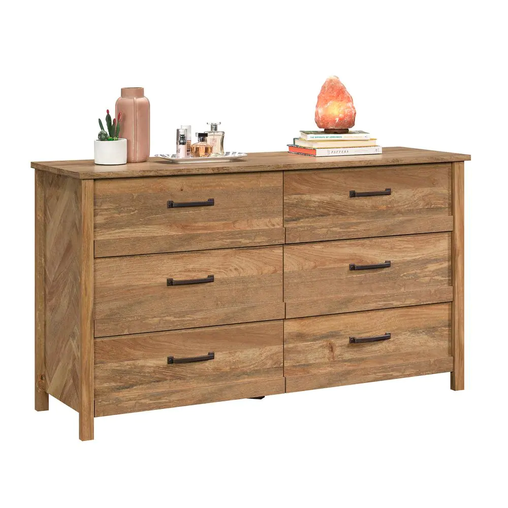 SAUDER Cannery Bridge 6-Drawer Sindoori Mango Dresser