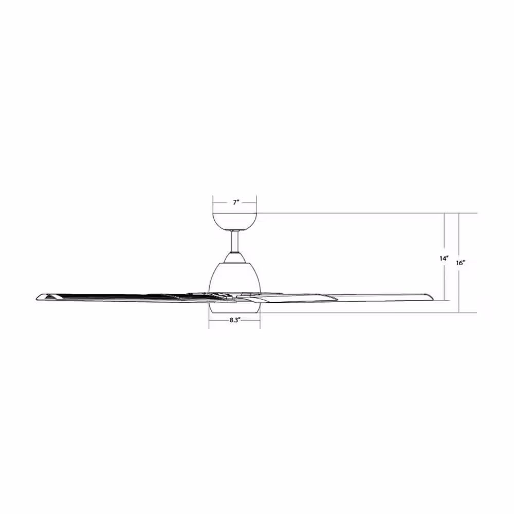 WAC Lighting Mocha XL 66 in. Indoor/Outdoor Matte Black 8-Blade Smart Ceiling Fan with Remote Control