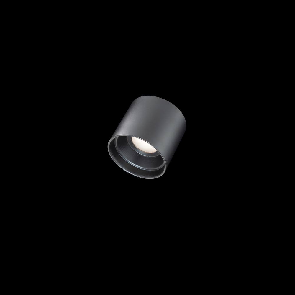 None Downtown 1-Light Black LED Outdoor Flush Mount Light with and Selectable CCT